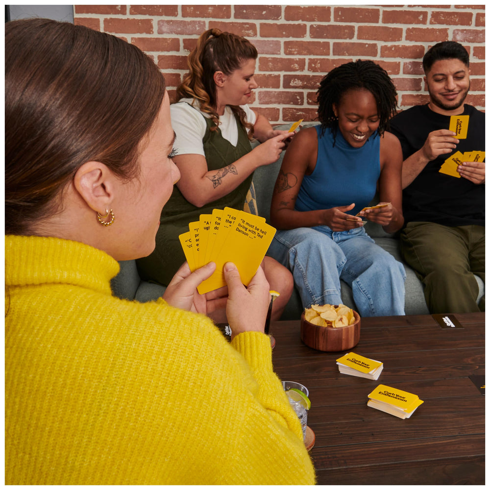 Spin Master Curb Your Enthusiasm Try Again Larry cards in play, adding surprises