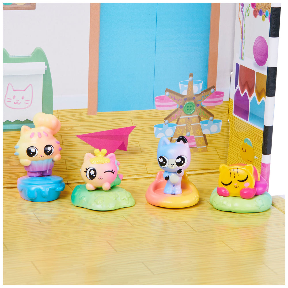 Rainbow-themed characters invite storytelling and role-play in pretend worlds.