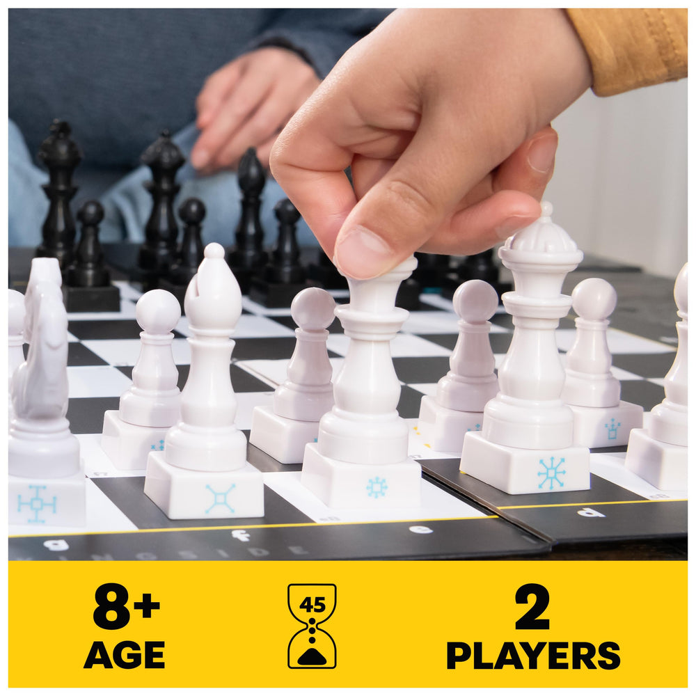 Spin Master Games detachable bases on pieces reveal moves during instruction