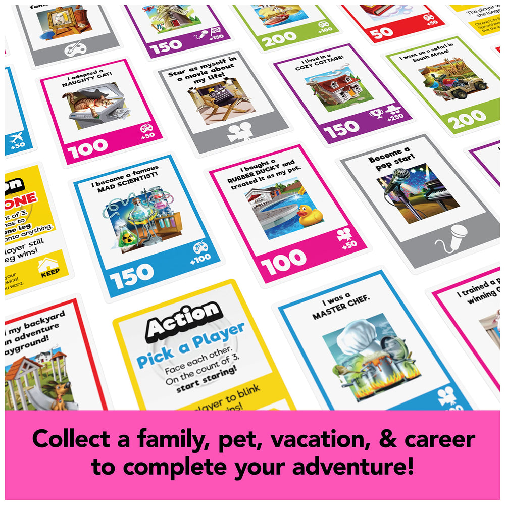 Spin Master Games The Game of Life Giant Edition indoor game night setup.
