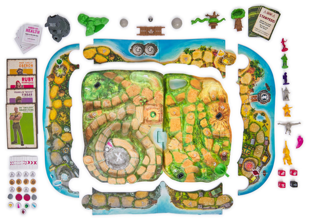 Spin Master Games Jumanji Stampede player-movers: smooth tokens for easy player tracking.