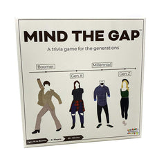 Mind the Gap Just the Questions expansion box front invites family conversation.