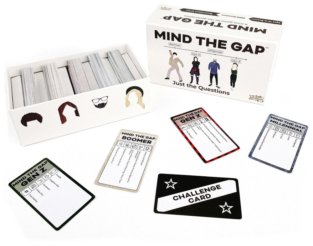 Spin Master Mind the Gap Just the Questions family laughter during interactive play.