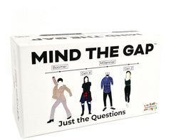 Spin Master Mind the Gap Just the Questions pack cover sparks family conversation during game night.