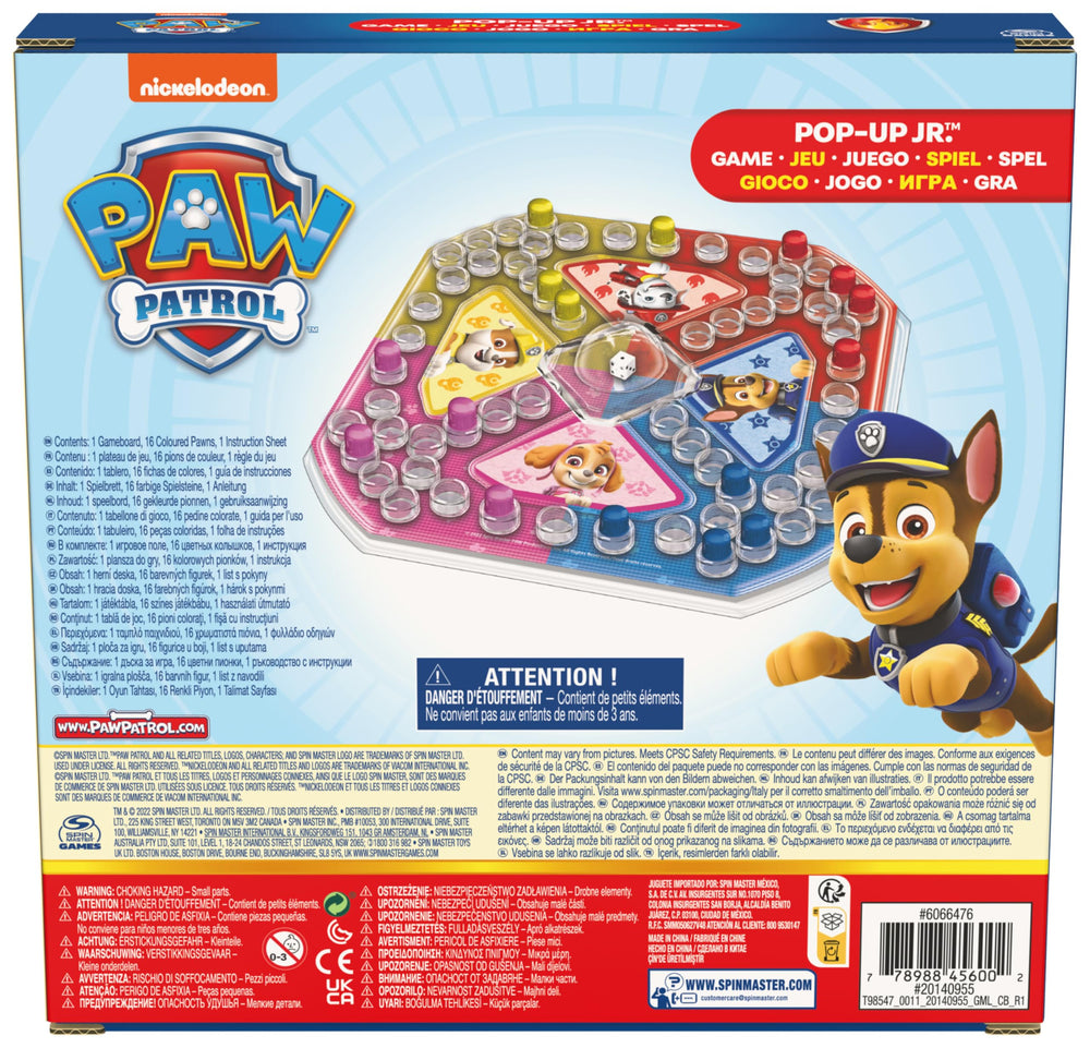 PAW Patrol pop-up action elements engage kids during gameplay.