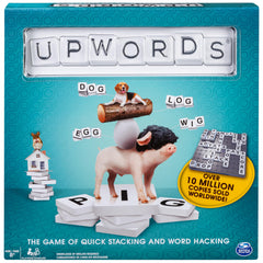 Spin Master Upwords rotating game board for dynamic word changes.