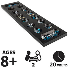 Spin Master Legacy Deluxe Mancala colorful glass pebbles provide smooth tactile play