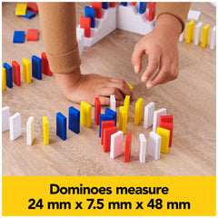 Lily Hevesh H5 Domino Creations dominoes measure 24mm x 7.5mm x 48mm.