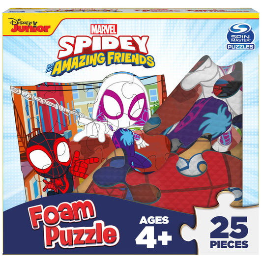 Spin Master Marvel Spidey foam puzzle with 25 pieces for floor fun.