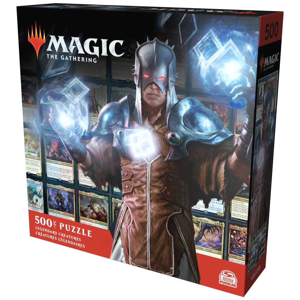 Spin Master MTG Legendary Creatures puzzle-being-assembled, ideal indoor activity for ages 12 and up.