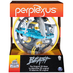 Spin Master Perplexus Beast 3D maze sphere guiding the ball through a complex path for focus