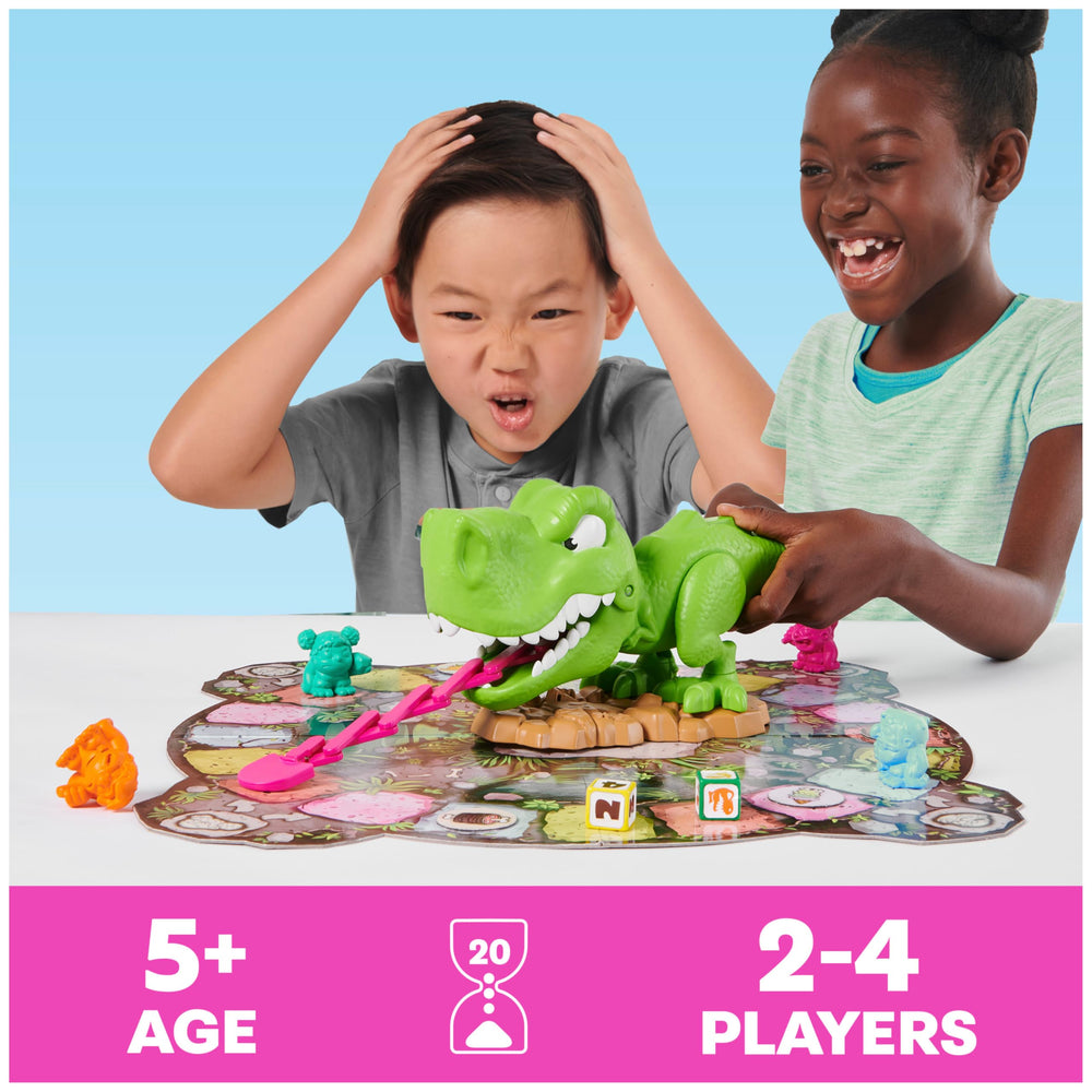 Snack-O-Saurus Rex chomping snacks to boost interactive play