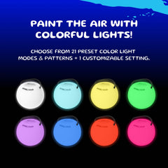 Spin Balls Glow.0 displays 21 presets and one customizable mode.