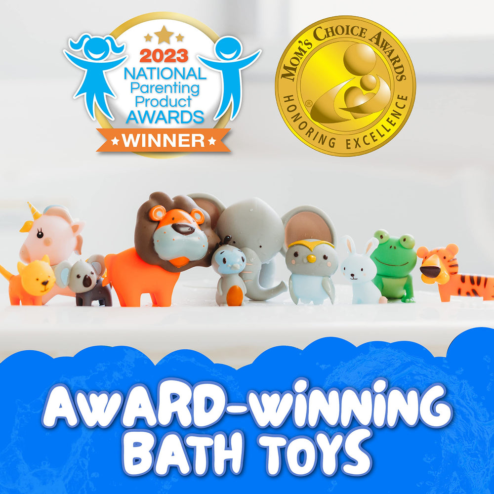 SplashEZ bath toys suitable for tubs or pools for versatile play