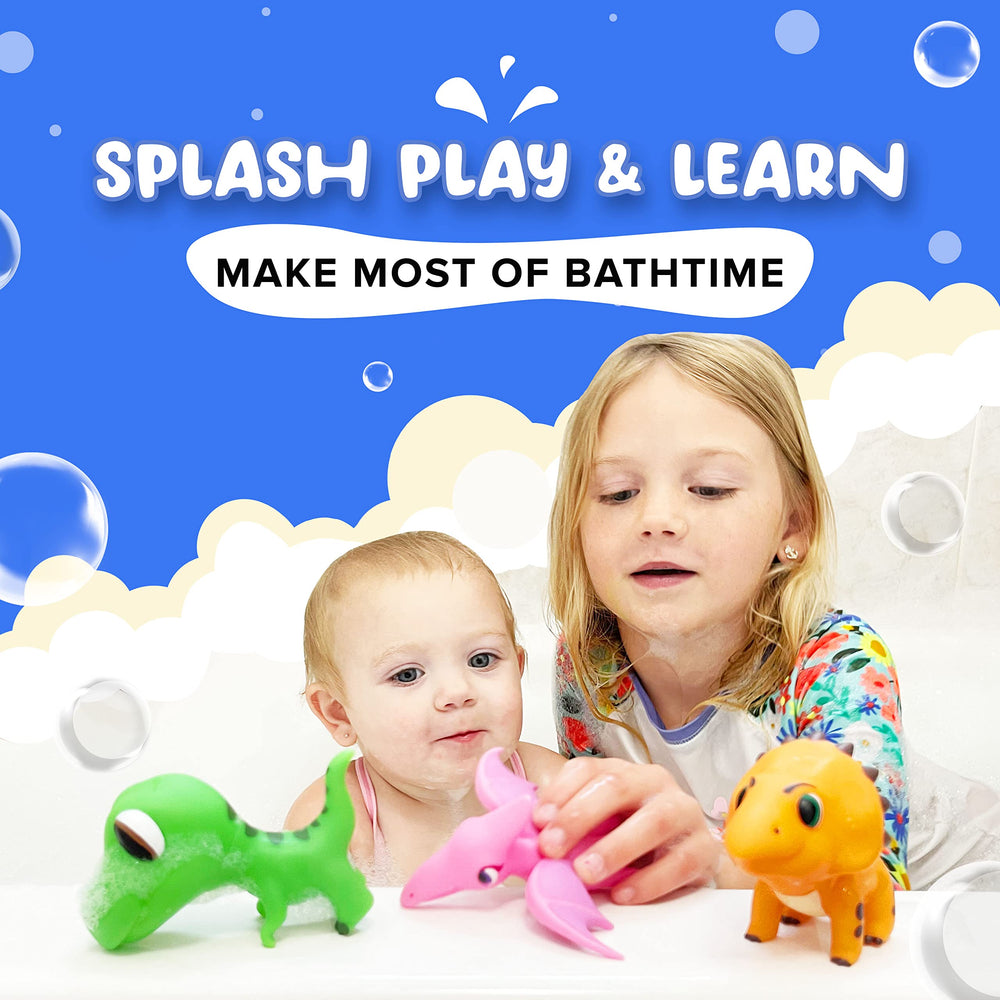 SplashEZ Peter close-up: floating pterosaur encouraging imaginative bath play.