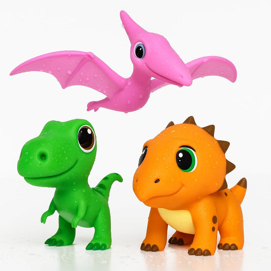 SplashEZ Rexi close-up: a safe, engaging bath time dinosaur toy.