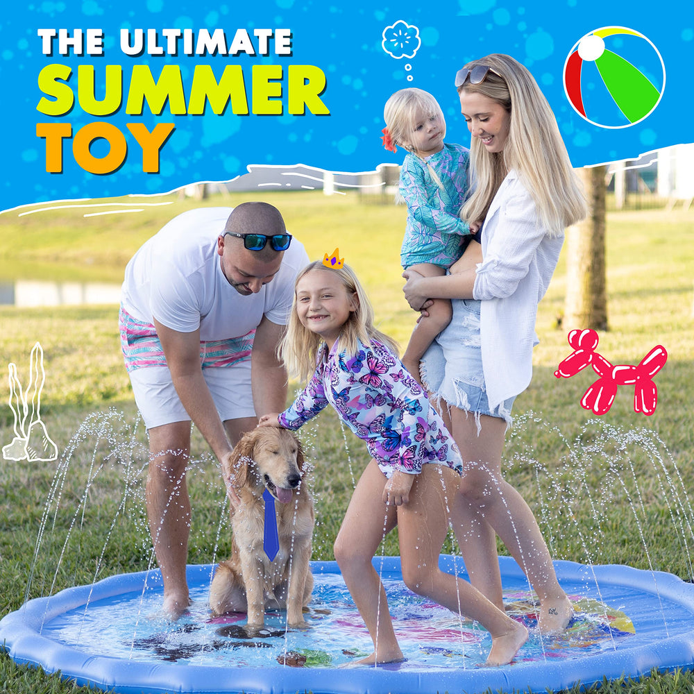 SplashEZ non-slip surface helps prevent slips while kids and dogs play.
