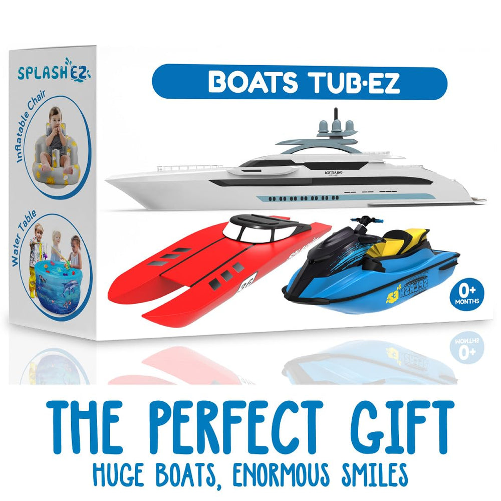 SplashEZ travel-ready 3-pack bath toys perfect for trips and sensory bins.