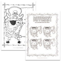SpongeBob memory match game back page boosts memory-friendly playtime.