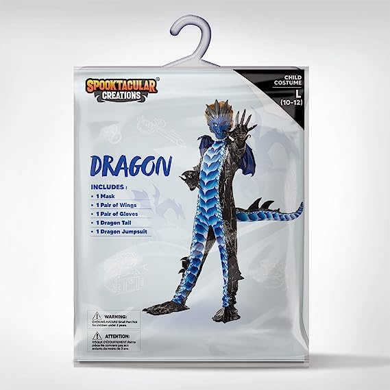 Spooktacular Creations dragon tail adds authentic movement and balance.