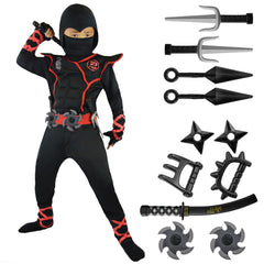 Spooktacular Creations Halloween Ninja jumpsuit with hood for trick-or-treat adventures