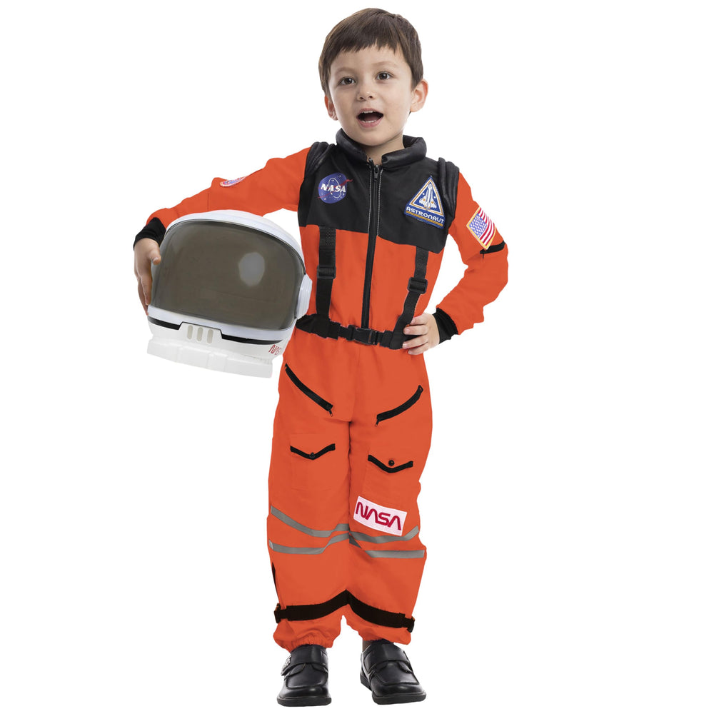 Spooktacular Creations orange astronaut jumpsuit for imaginative play and costume fun.