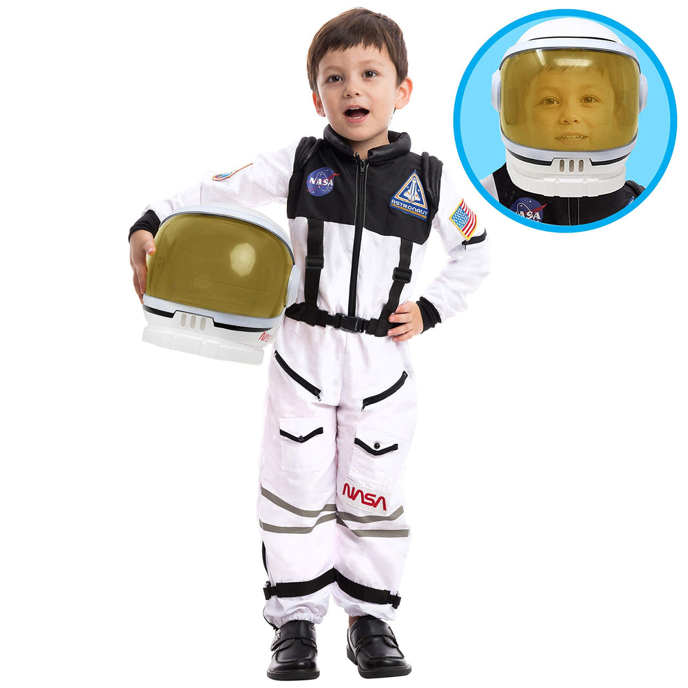 Spooktacular Creations white astronaut costume helmet for imaginative play and realistic space adventures