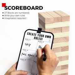 SPORT BEATS Scorecards for customizing challenges during Giant Tower play.
