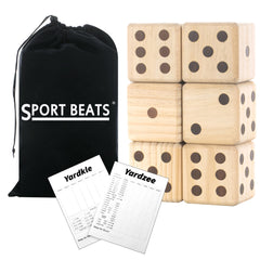 Sport Beats Giant Wooden Yard Dice setup for ready-to-play outdoor gatherings.
