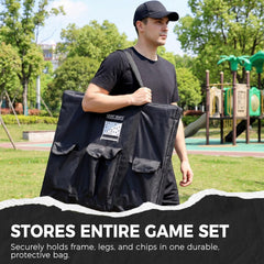 Sport Beats solid pine construction resists wobble on uneven surfaces.