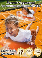 Spring Water Slip and Slide inflatable bodyboards support safe, fun rides.