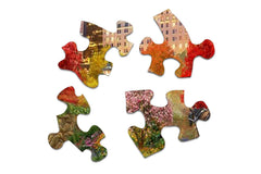 Springbok puzzle in-progress assembly highlights independent puzzle sessions with satisfying alignment.