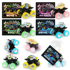 SpringFlower 24-pack valentines cards and monster truck set for classroom gift exchange