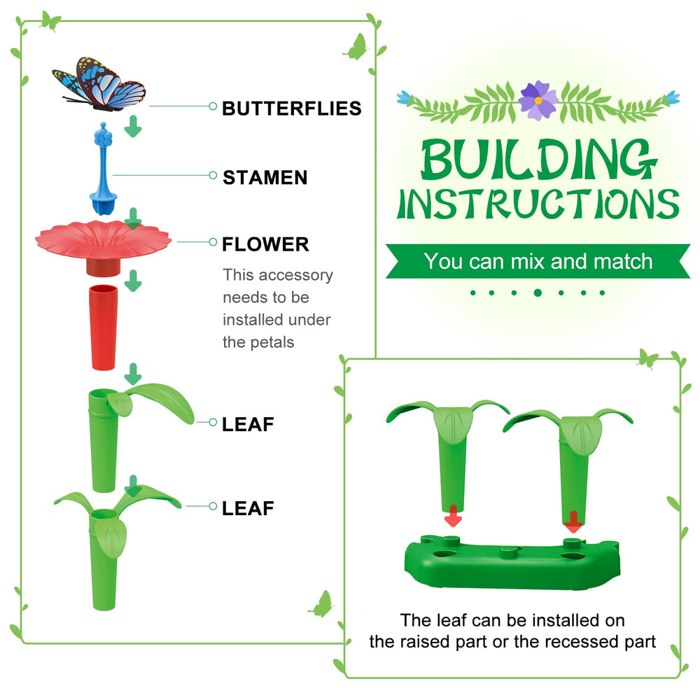 SpringFlower durable ABS-plastic pieces for safe play.