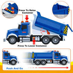 SpringFlower dump truck toy with three sound buttons boosts interactive play.