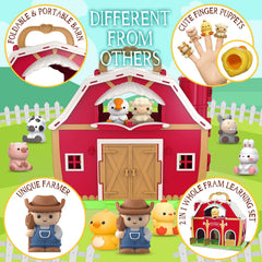 SpringFlower farm animals set including duck, chick, donkey, sheep, and cow for interactive play.