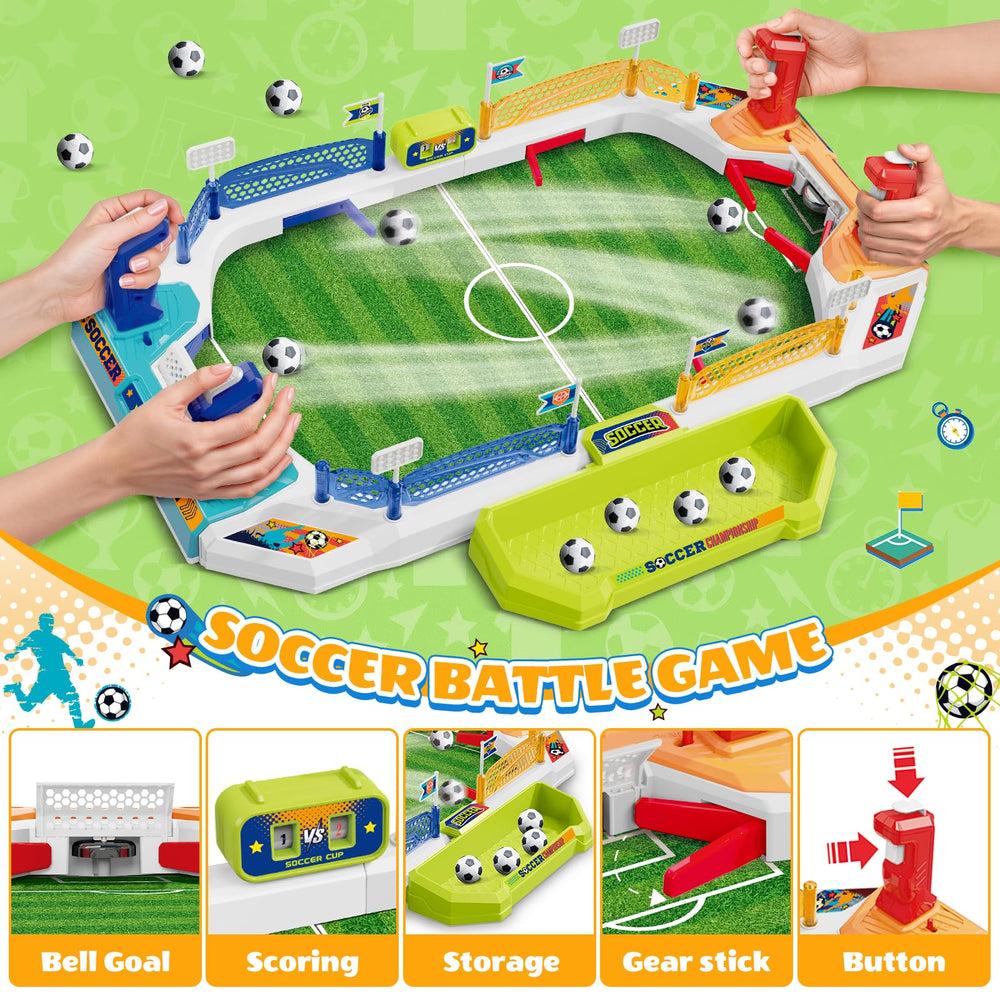 SpringFlower foosball handles with two buttons enabling precise ball control for kids