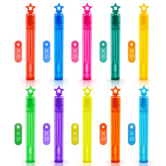 Refillable 6 ml bubble solution inside each SpringFlower wand for extended fun.