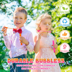 SpringFlower refillable design keeps bubble time going without waste.