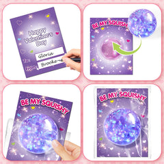 Close-up of SpringFlower stretchy ball toy included with cards.