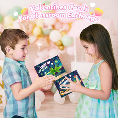 SpringFlower Valentines card designs in four playful patterns for kids.