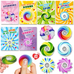 SpringFlower valentines cards with spinner designs boost classroom exchange excitement.