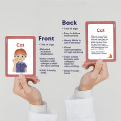 Springtime Education ASL flash cards early vocabulary for daily practice.
