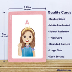 Springtime Education ASL flash cards familiar signs for common gestures.