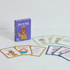 Springtime Education ASL flash cards handy hints to aid memory.