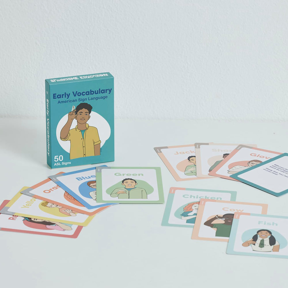 Springtime Education ASL flash cards support family learning at home