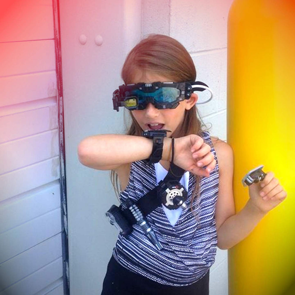 SpyX adjustable head strap provides comfortable, long-lasting wear.