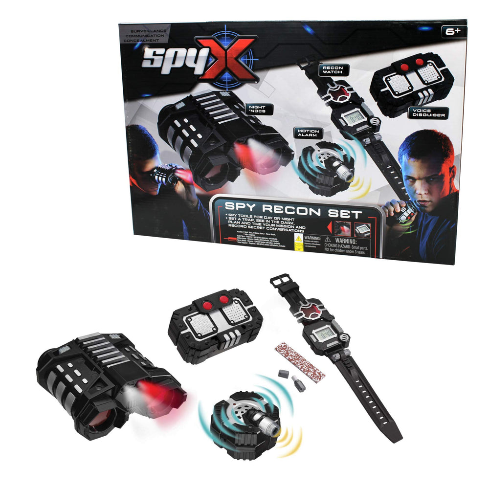 SpyX Recon Set Night Nocs highlights stealth lighting for nighttime missions.