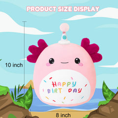 SQEQE axolotl plush texture close-up highlighting ultra-soft material for hugs.