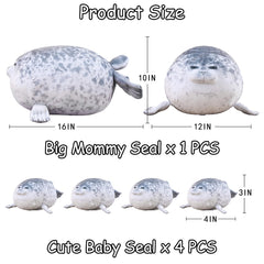 SQEQE Chubby Seal Pillow baby seal 4 cuddly and soft